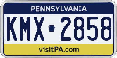 PA license plate KMX2858