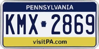PA license plate KMX2869