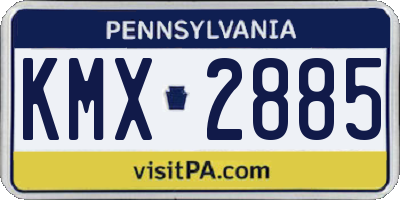 PA license plate KMX2885