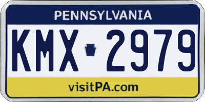 PA license plate KMX2979