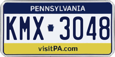 PA license plate KMX3048