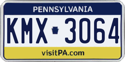 PA license plate KMX3064