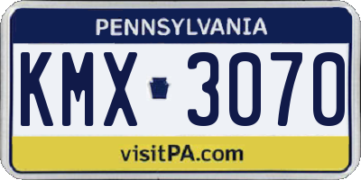 PA license plate KMX3070