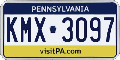 PA license plate KMX3097