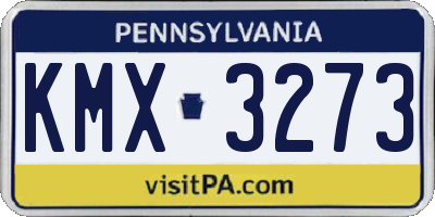 PA license plate KMX3273