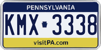 PA license plate KMX3338