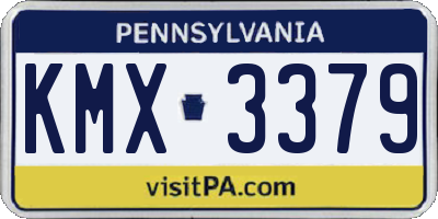 PA license plate KMX3379