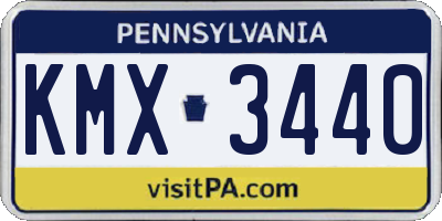 PA license plate KMX3440