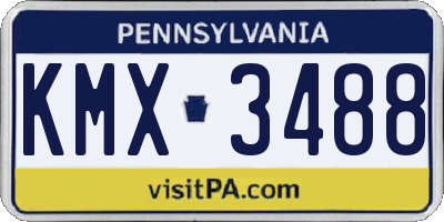 PA license plate KMX3488