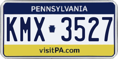 PA license plate KMX3527