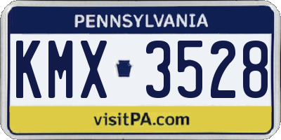 PA license plate KMX3528