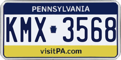 PA license plate KMX3568