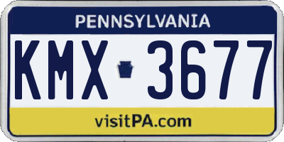 PA license plate KMX3677