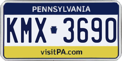 PA license plate KMX3690