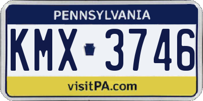 PA license plate KMX3746