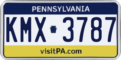 PA license plate KMX3787