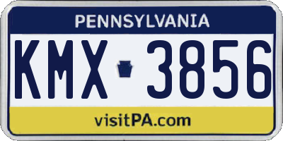 PA license plate KMX3856