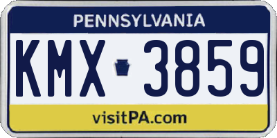PA license plate KMX3859