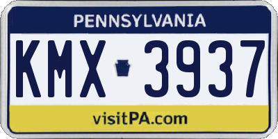 PA license plate KMX3937