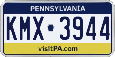 PA license plate KMX3944