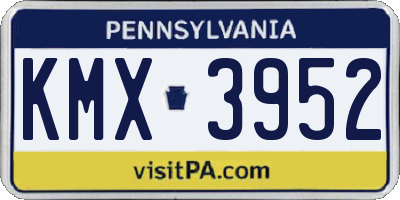 PA license plate KMX3952