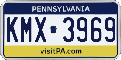 PA license plate KMX3969