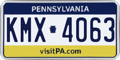 PA license plate KMX4063