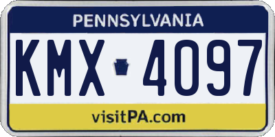 PA license plate KMX4097