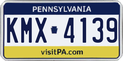 PA license plate KMX4139