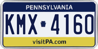 PA license plate KMX4160