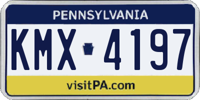PA license plate KMX4197