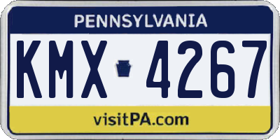 PA license plate KMX4267