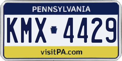 PA license plate KMX4429