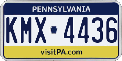 PA license plate KMX4436