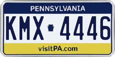 PA license plate KMX4446