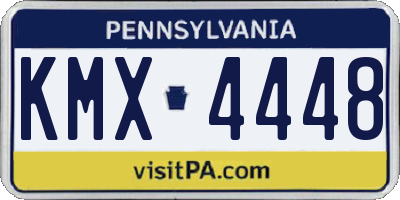 PA license plate KMX4448