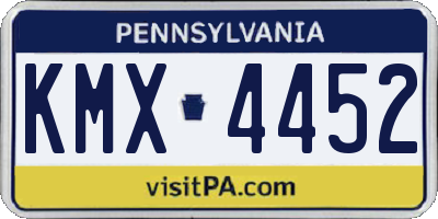 PA license plate KMX4452