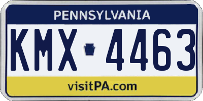 PA license plate KMX4463