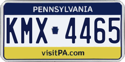 PA license plate KMX4465