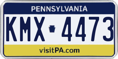 PA license plate KMX4473