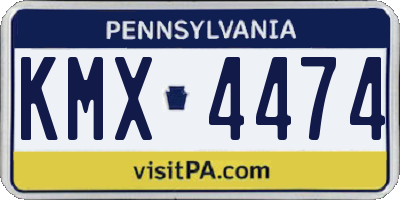 PA license plate KMX4474