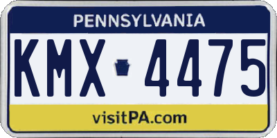 PA license plate KMX4475