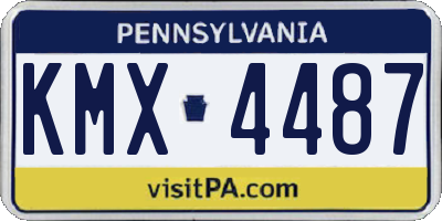 PA license plate KMX4487