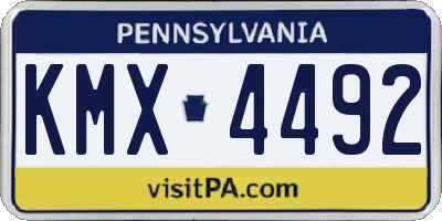 PA license plate KMX4492