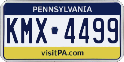 PA license plate KMX4499