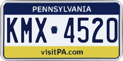 PA license plate KMX4520