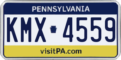 PA license plate KMX4559