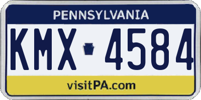 PA license plate KMX4584