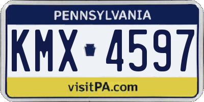 PA license plate KMX4597