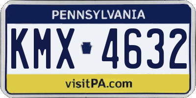 PA license plate KMX4632